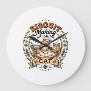 Kekse machen Kneten Katze Kekse machen Kneten Große Wanduhr