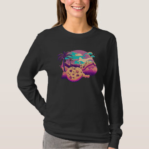 Kekse mit glitchiger 80er-Synthwave-Ästhetik T-Shirt