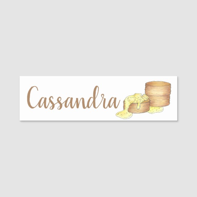 Kekse und Gravy Breakfast Food Kellnerservice Namensschild (Vorderseite)