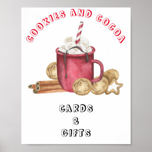 Kekse und Kakao - Karten und Geschenke Baby Shower Poster