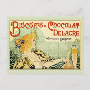 Kekse und Schokolade Delacre (Käse) Postkarte