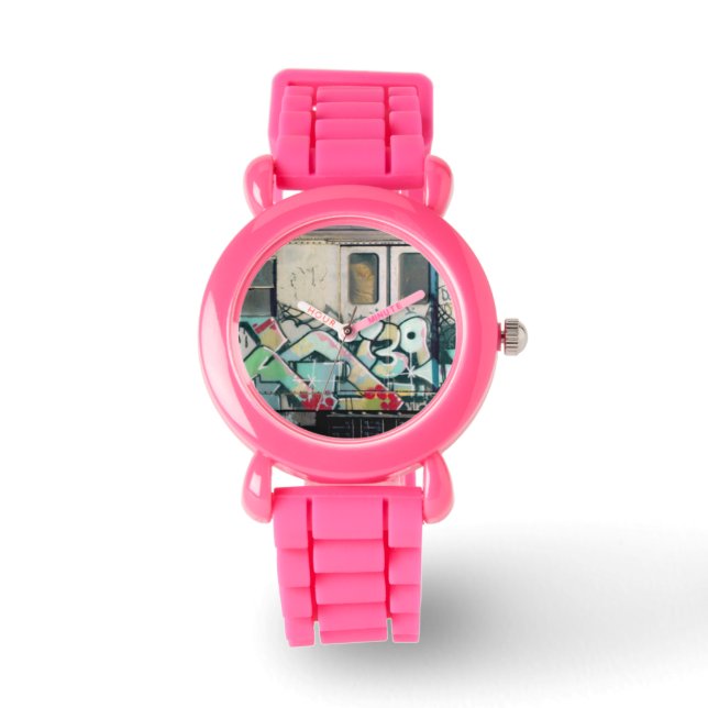 Kel139 Wildstyle Glam Vintag Graffiti Armbanduhr (Vorderseite)