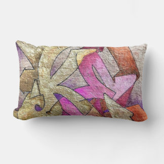Kel1st Graffiti Gold Lumbar Pillow Lendenkissen