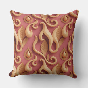 Kelampu Swirl Relief 3D Batik-Muster Kissen