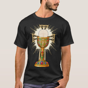 Kelch für katholische Messe Eucharistie Erste Heil T-Shirt