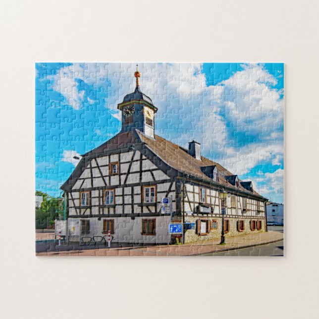 Kelkheim Rathaus Deutschland. Puzzle (Horizontal)