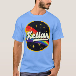 Kellan Regenbogen im Vintage-Stil im Weltraum T-Shirt