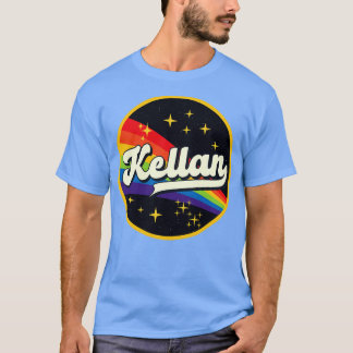 Kellan Regenbogen im Vintage-Stil im Weltraum T-Shirt