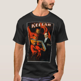 Kellar, der Zauberer mit dem bösen Vintage Poster  T-Shirt