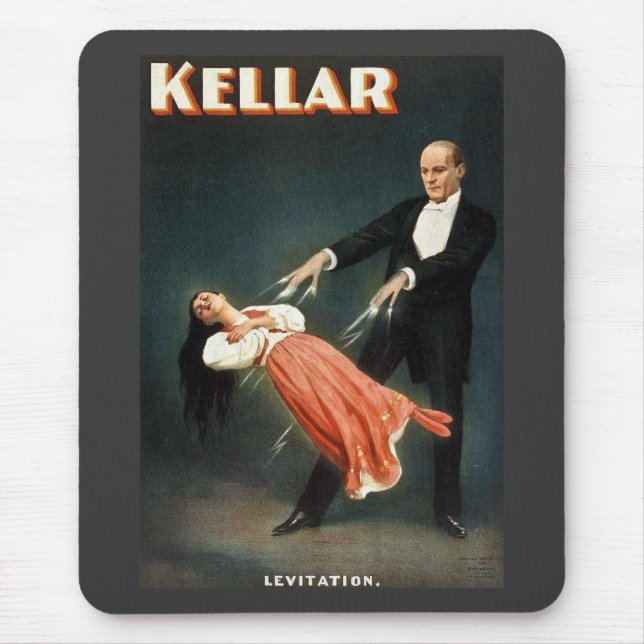 Kellar die Magier-Levitation - Vintage Anzeige Mousepad (Vorne)