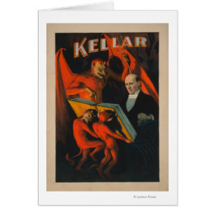 Kellar Teufel und Dämonen mit Magiebuchposter