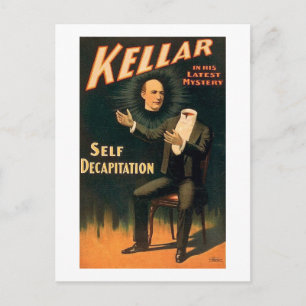 Kellar the Magician - Selbstzerstörung - Vintag Postkarte