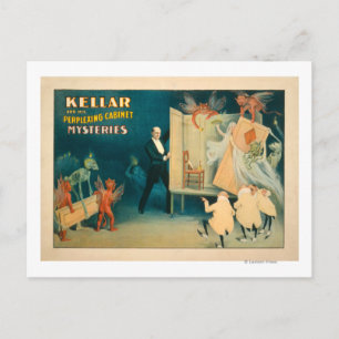 Kellar und sein verblüffendes Kabinett Mysteries M Postkarte