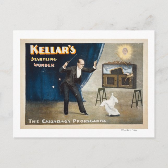 Kellars verblüffendes Wundermagic-Poster Postkarte (Vorderseite)