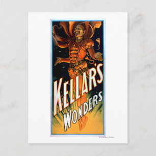 Kellar's Wonders als Teufelsmagie verkleidet Postkarte