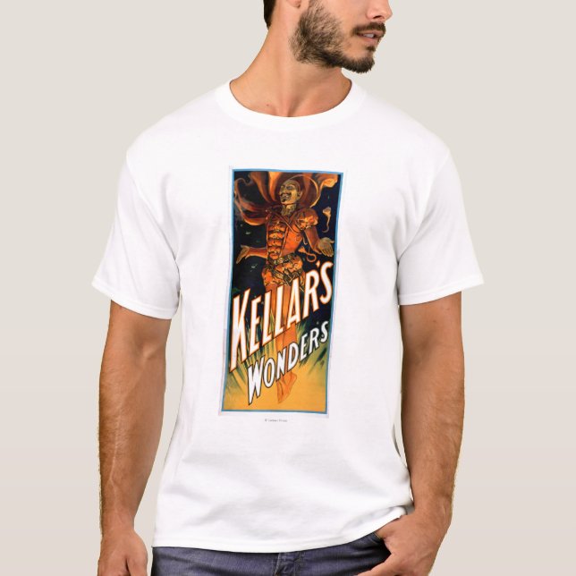 Kellars Wunder gekleidet wie Teufel-Magie T-Shirt (Vorderseite)