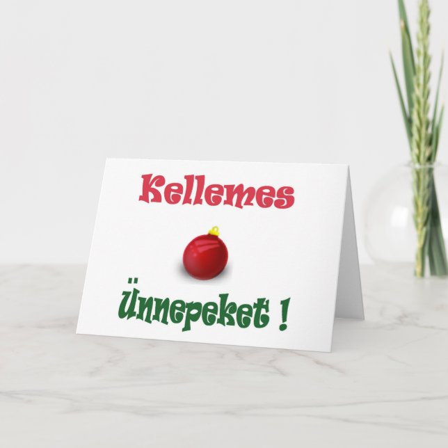 kellemes unnepeket feiertagskarte (Vorderseite)