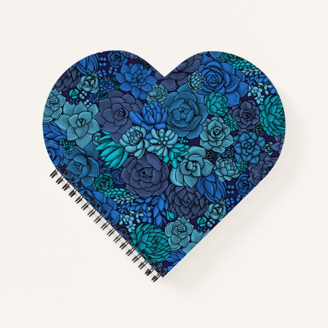 Keller Garten in Blau Notizbuch (Vorderseite)