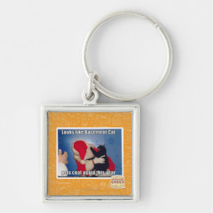 Keller-Katze erhält Kohle Schlüsselanhänger