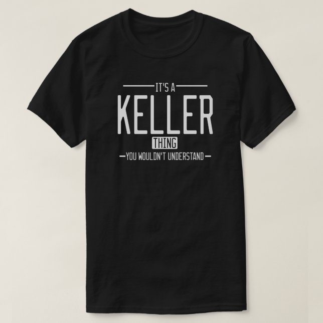 Keller lustige Nachname T-Shirt (Design vorne)