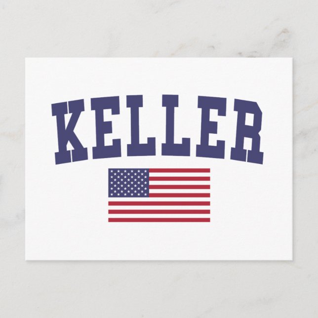 Keller US Flag Postkarte (Vorderseite)