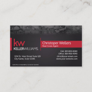 Keller Williams Real Anwesen Business Card Design Visitenkarte