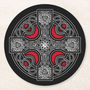 Kellerrotes Rundpapier Untersetzer