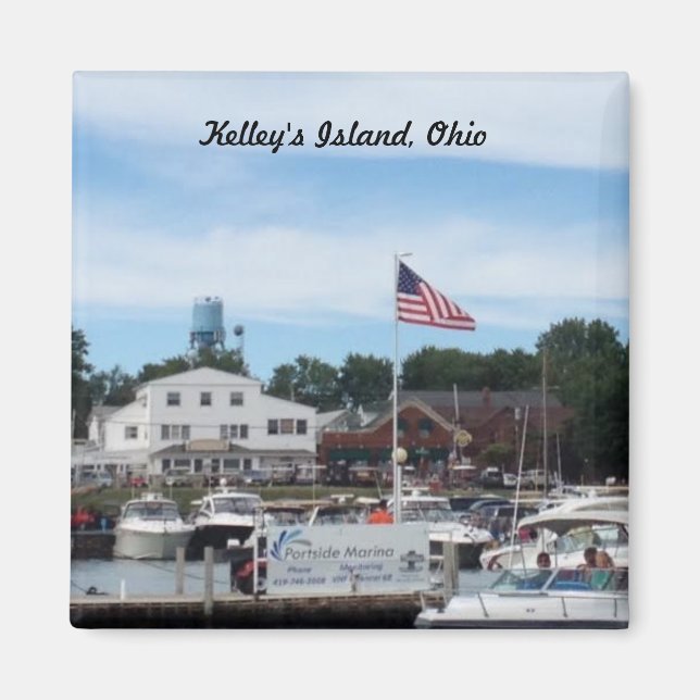 Kelleys Insel Portside Marina Ohio Magnet (Vorne)
