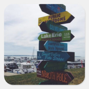 Kelley's Island, Ohio Sign Foto Sticker