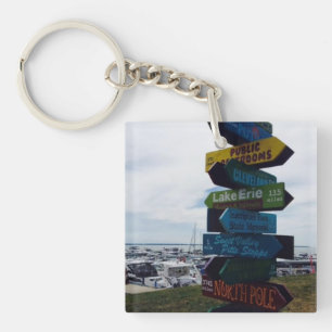 Kelleys Zeichen-Foto-Schlüsselkette Insel-, Ohio Schlüsselanhänger