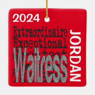 Kellnerin Extraordinaire CUSTOM Keramikornament