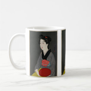 Kellnerin mit einem Tablett von Hashiguchi Goyo Kaffeetasse