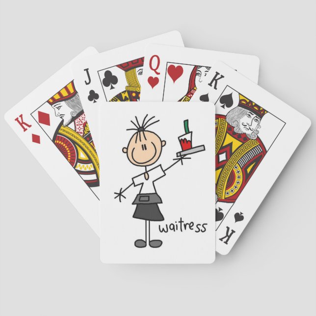 Kellnerin Stock Figur Spielkarten (Rückseite)