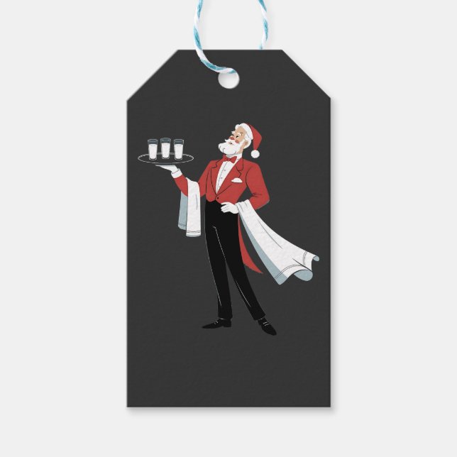 Kellnerin Weihnachten Santa Server Xmas  Geschenkanhänger (Vorderseite)