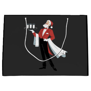 Kellnerin Weihnachten Santa Server Xmas Große Geschenktüte