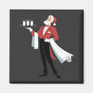 Kellnerin Weihnachten Santa Server Xmas  Magnet