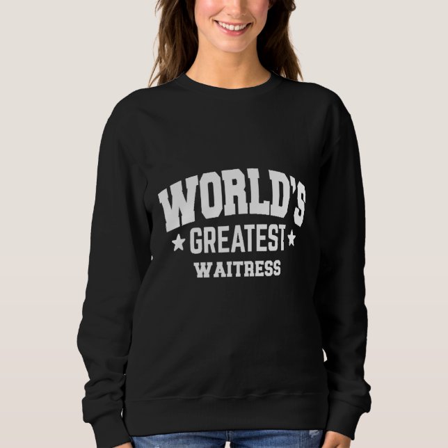 Kellnerin Weltbestes 2. Dekor-Thema Sweatshirt (Vorderseite)