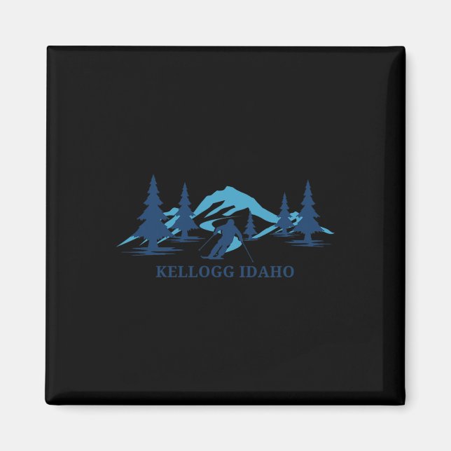 Kellogg Idaho Skigebiet Skifahren Skifahren Magnet (Vorne)