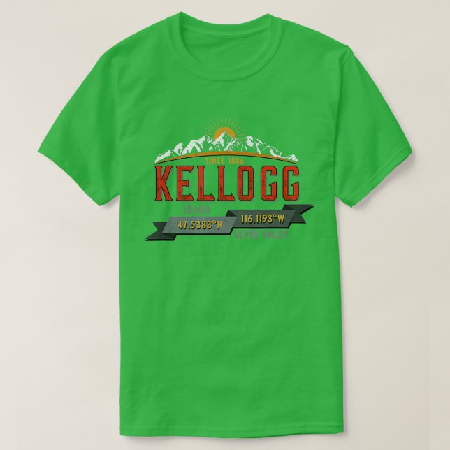 Kellogg Idaho Souvenir  T-Shirt (Design vorne)