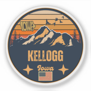 Kellogg, Iowa Ia, Vereinigte Staaten Aufkleber