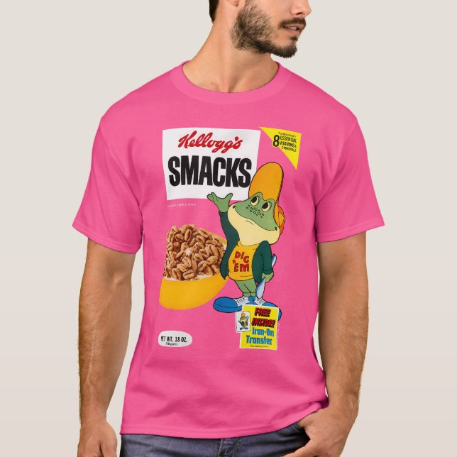 Kellogg's Smacks Breakfast Cereal Box Art Dig 'Em T-Shirt (Vorderseite)
