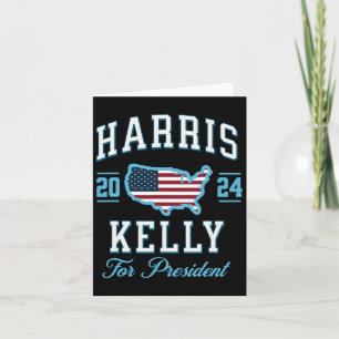Kelly 2024 USA-Flagge Präsidentschaftswahl Vintage Karte