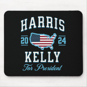 Kelly 2024 USA-Flagge Präsidentschaftswahl Vintage Mousepad