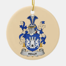 Kelly Coat of Arms Ceramic Ornament