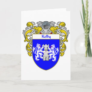 Kelly Coat of Arms (Mantled) Feiertagskarte