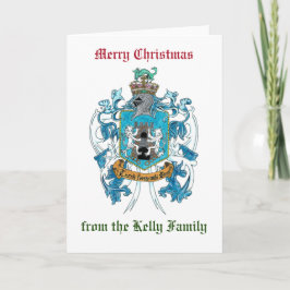 Kelly Familienwappen / Wappen Weihnachtskarte Feiertagskarte