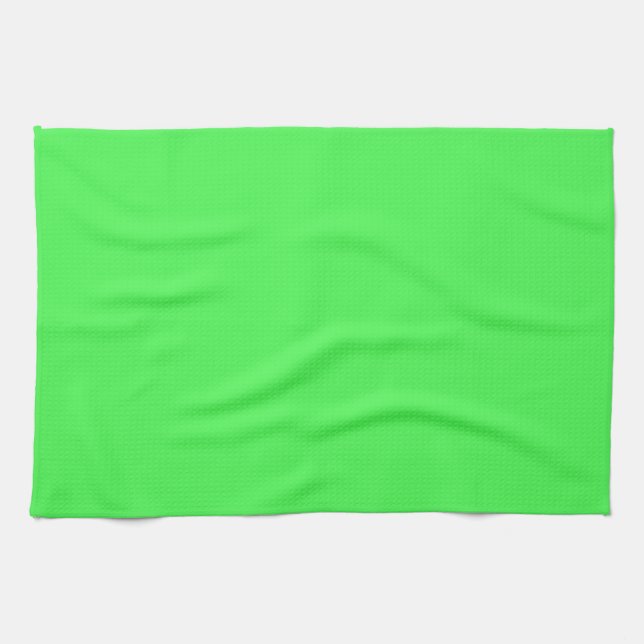 Kelly Green Bright Spring Neon 2015 Color Trend Geschirrtuch (Horizontal)