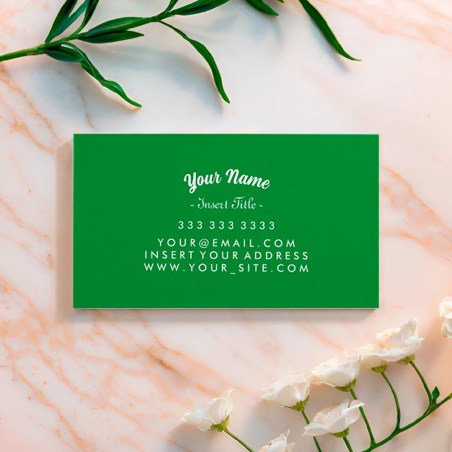 Kelly Green Business Card mit benutzerdefinierter  Visitenkarte (Von Creator hochgeladen)