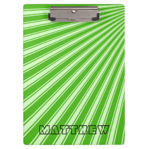 Kelly green Color Stripe Funky Pattern Klemmbrett