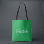 Kelly Green ersetzt Ihren Namen oder Ihre Textvorl<br><div class="desc">Ersetzen Sie Ihren Skriptnamen Text hier Elegante moderne Minimalistische Design Typografie Vorlage Kelly Green Shopping Shoulder Tote Bag.</div>